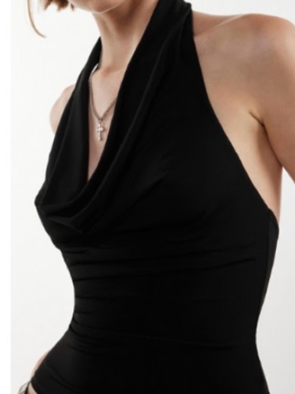 Silence + Noise Coyote Cowl Neck Halter Top